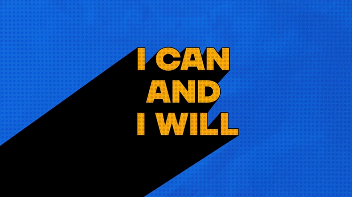 I CAN AND I WILL typography 4K