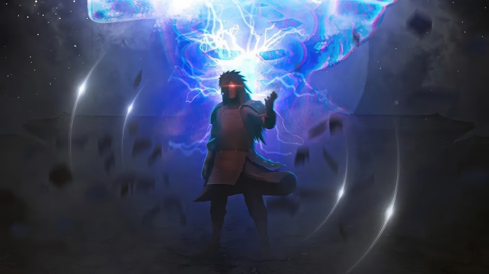 Madara Uchiha unleashing lightning 4K