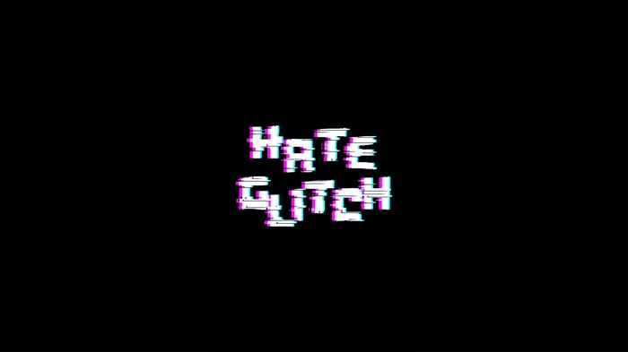 Hate Glitch Typography Digital Art