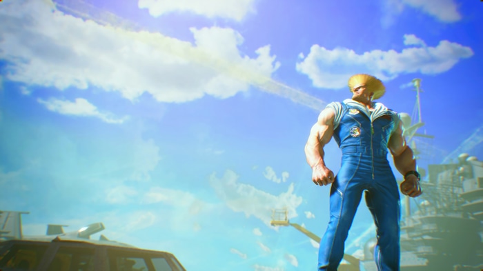 Guile from Street Fighter 6 on a ship