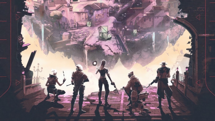 Valorant characters on floating islands