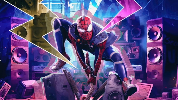 Spider-Punk with Speakers and Lightning