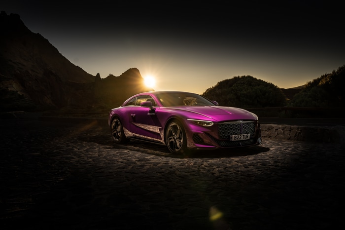 Bentley Batur coupe at sunset