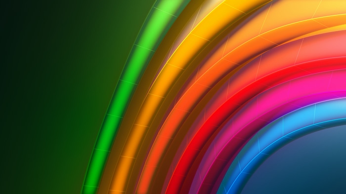 Abstract Rainbow Curves on Dark Background