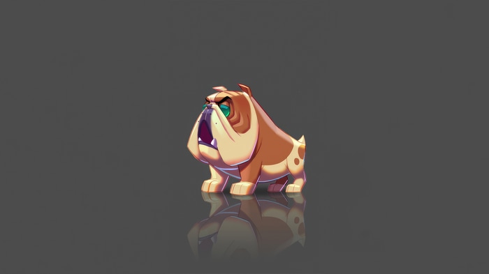 Artwork of a stylized bulldog