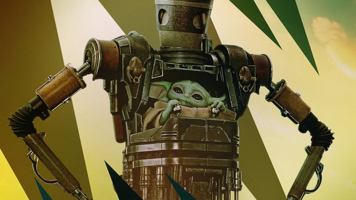 IG-11 and Grogu from The Mandalorian 4K
