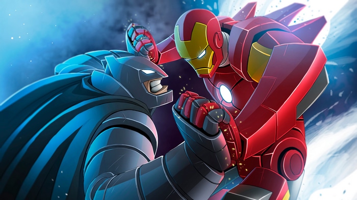 Batman and Iron Man Artwork