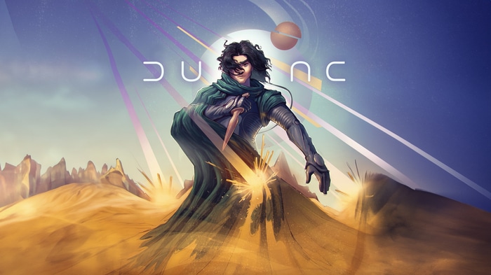 Dune Artwork of a Man with a Knife