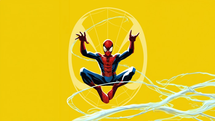 Spider-Man in Action with Web