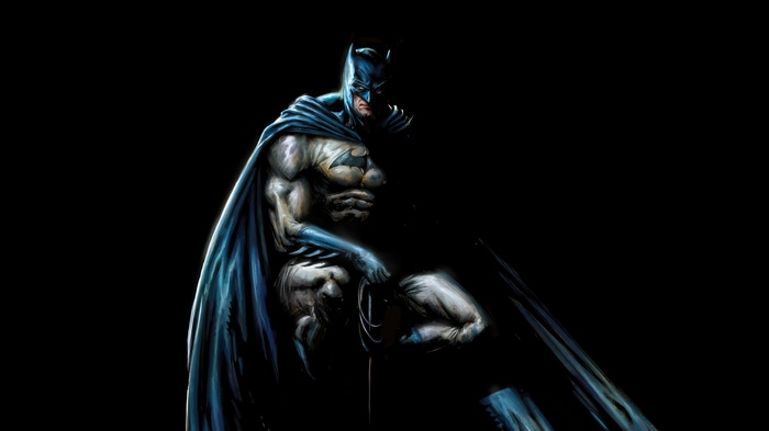 Batman artwork with a dark background