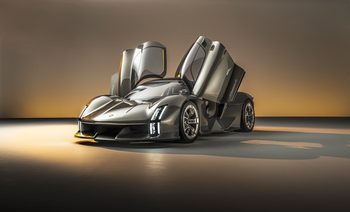 Porsche Mission X concept car with doors open