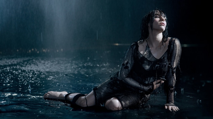 Billie Eilish in the rain