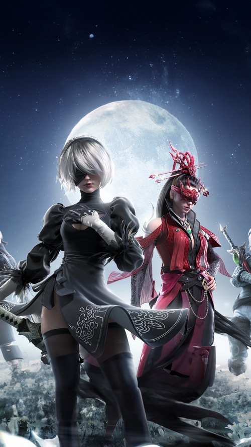 Naraka: Bladepoint and Nier: Automata characters