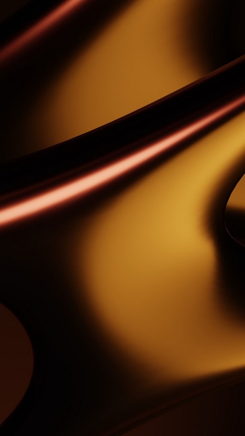 Abstract digital art with flowing metallic shapes