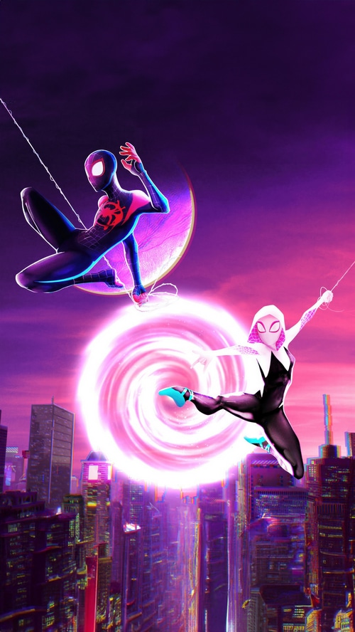 Spider-Man: Into the Spider-Verse Miles Morales and Gwen Stacy