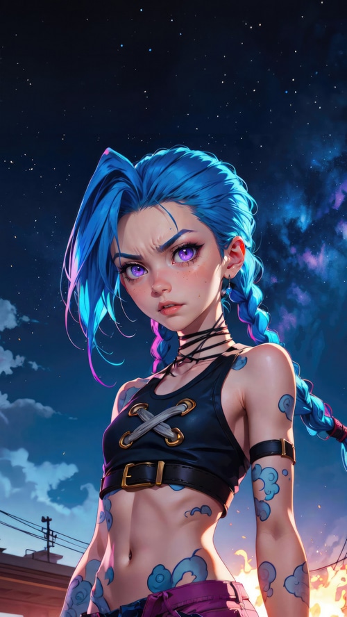 Jinx from Arcane League of Legends 4K