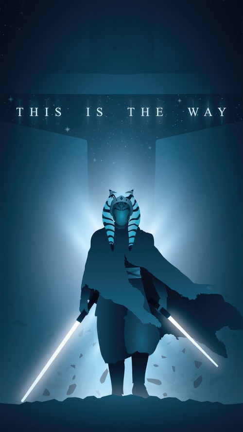 Ahsoka Tano with Lightsabers and "This Is The Way"