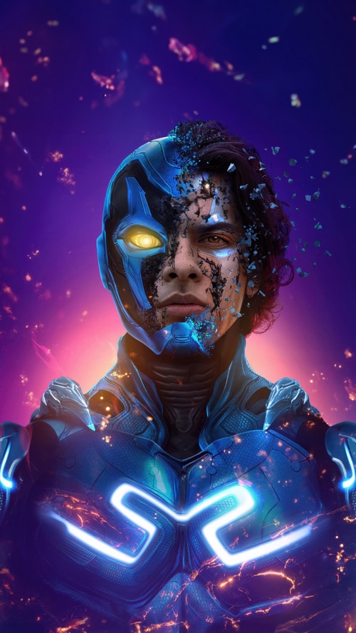 Blue Beetle superhero artwork
