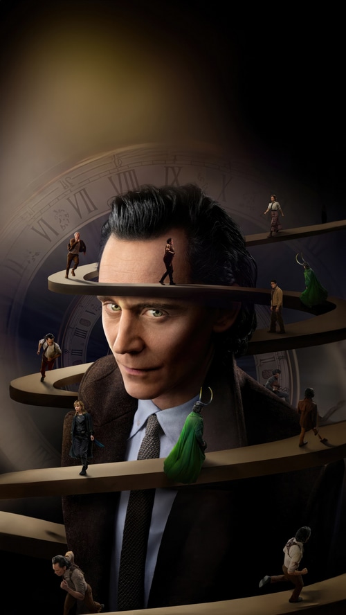 Loki TV Series Poster with Multiple Lokis
