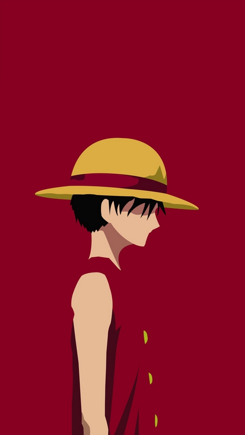 Monkey D. Luffy from One Piece minimalist artwork