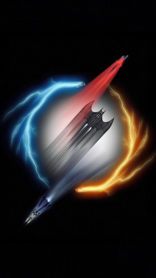 The Flash Movie Artwork with Batman and Supergirl