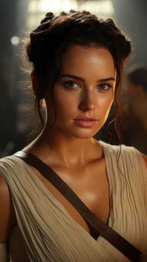 Rey from Star Wars digital art 4K