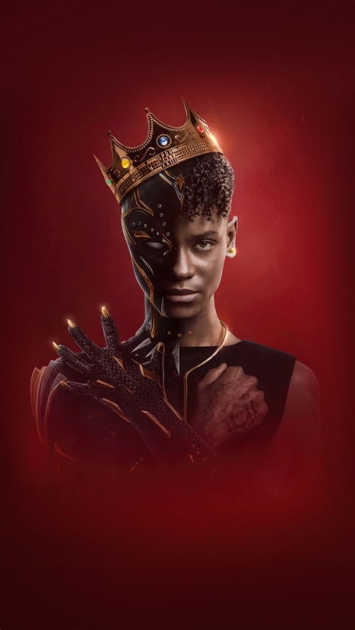 Shuri as Black Panther with a Crown