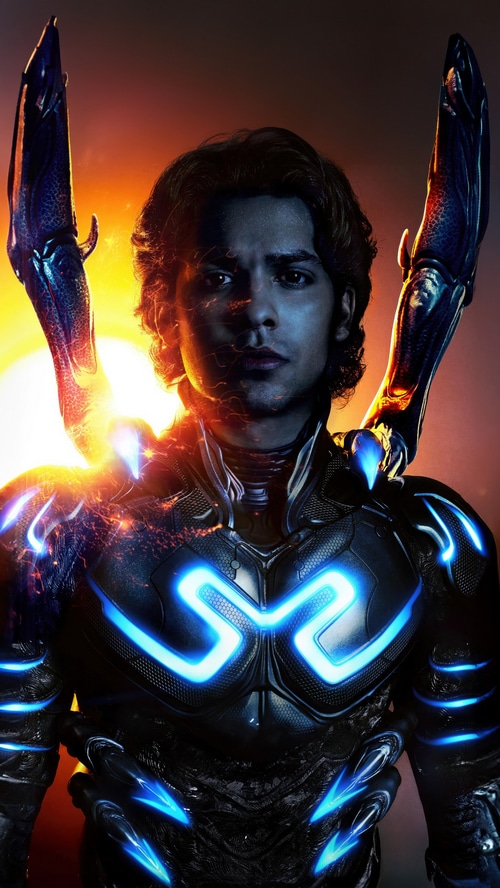 Blue Beetle in his superhero suit