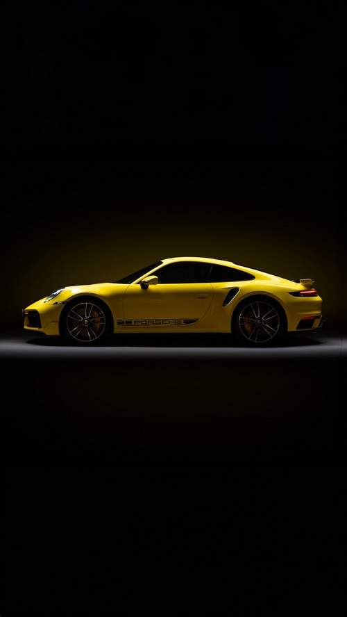 Yellow Porsche 911 Turbo S