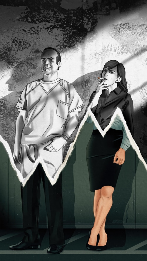 Better Call Saul artwork featuring Jimmy McGill and Kim Wexler