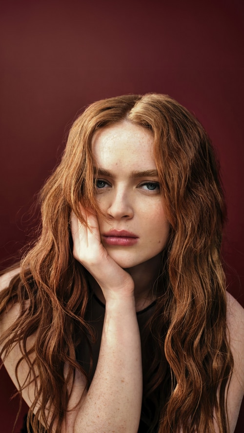 Sadie Sink poses for a photoshoot