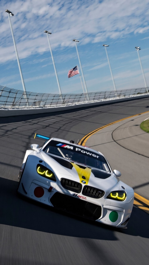 BMW M6 GT LM Race Car on Track