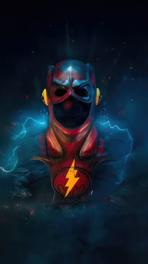 The Flash superhero artwork with lightning