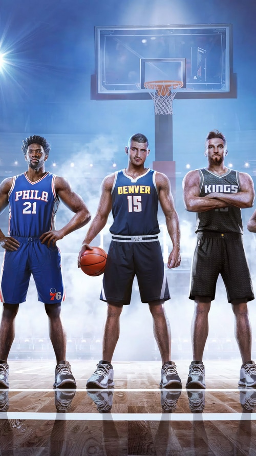 NBA Infinite basketball players on court