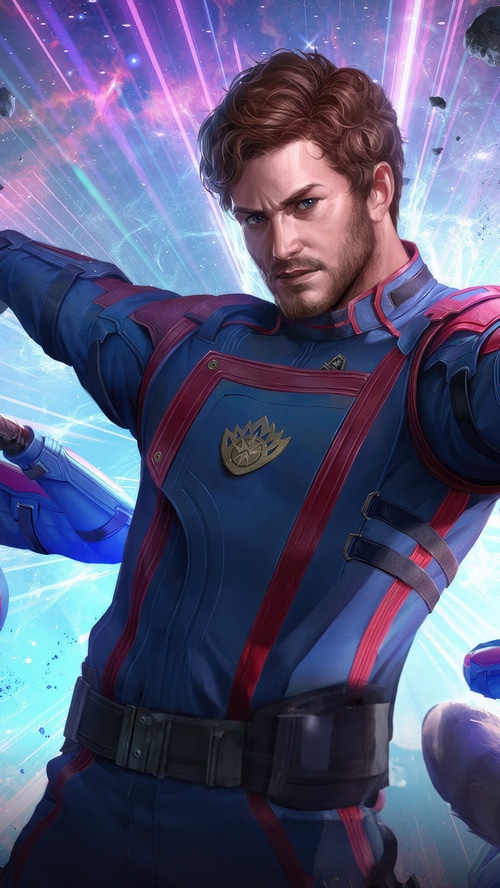 Star Lord in Guardians of the Galaxy uniform