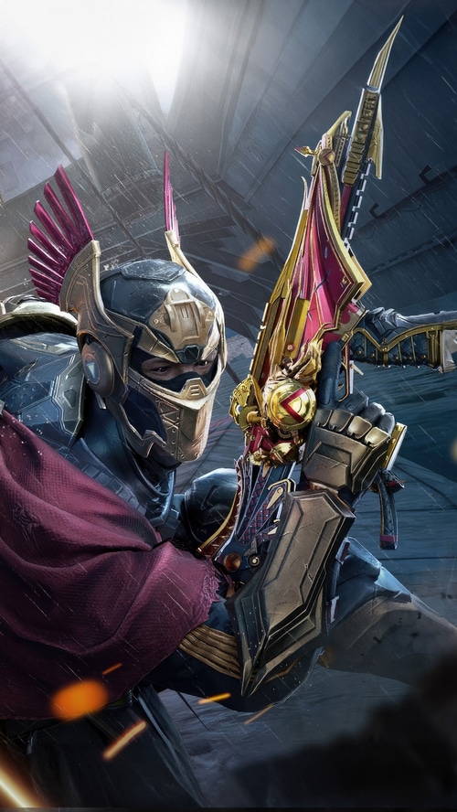 Call of Duty Mobile character with ornate weapon