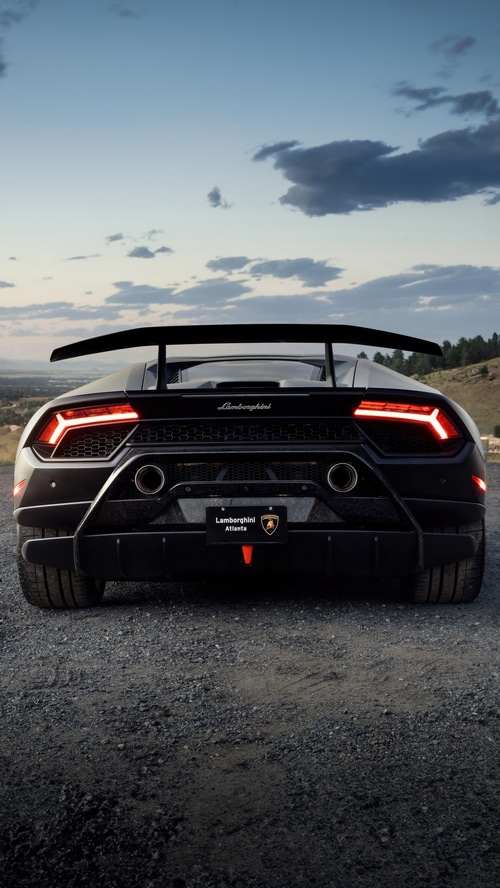 Black Lamborghini Huracan Atlanta 4K