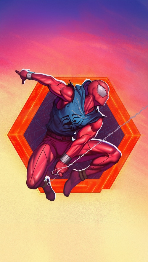 Scarlet Spider in a Hexagonal Frame