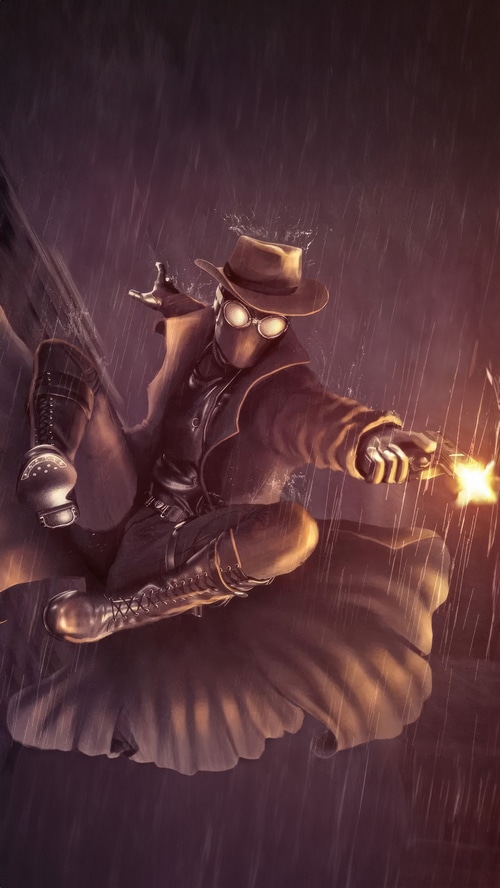 Spider-Man Noir in the Rain