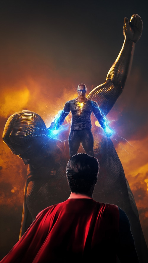 Superman vs Black Adam 4K Artwork