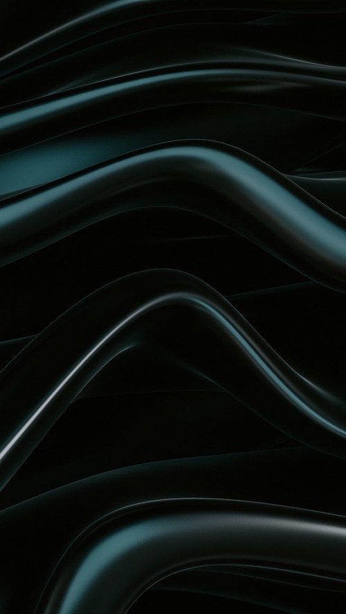 Abstract digital art with flowing dark teal waves