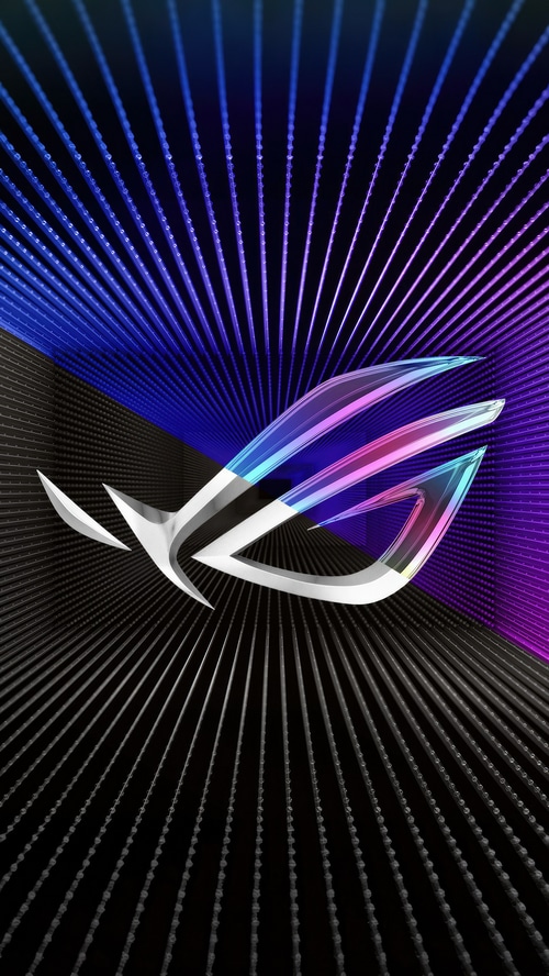 Republic of Gamers logo with futuristic background
