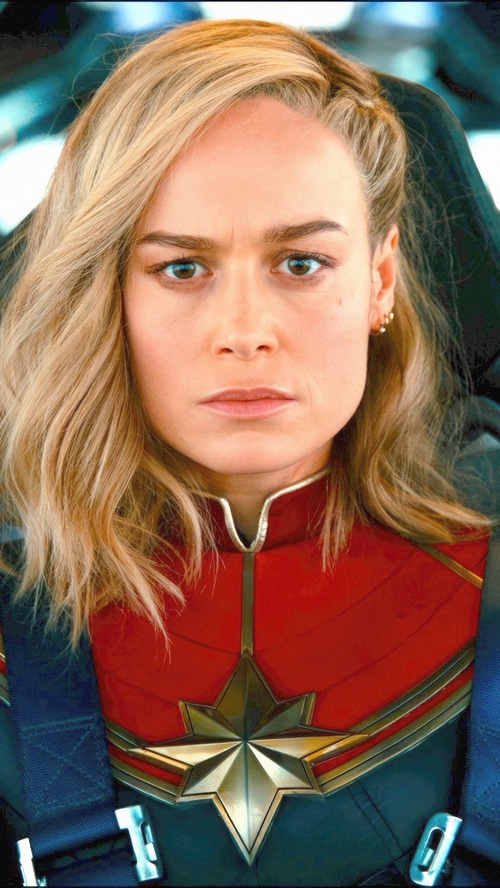 Captain Marvel in her suit