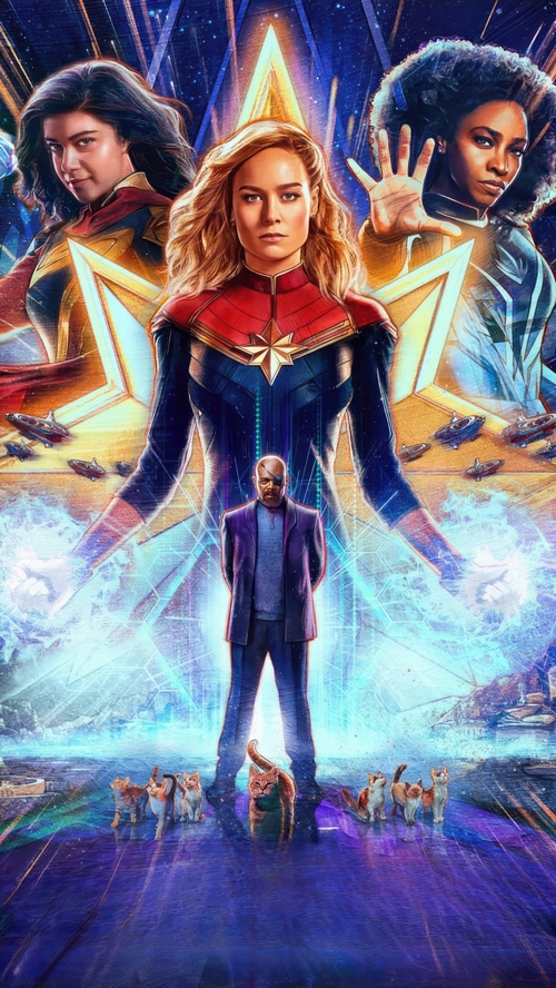 Captain Marvel, Ms. Marvel, and Monica Rambeau