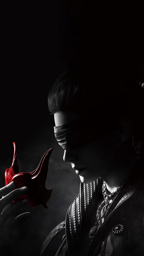 Naraka: Bladepoint character with blindfold and mask