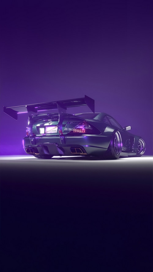 Mercedes-Benz AMG with a large rear spoiler