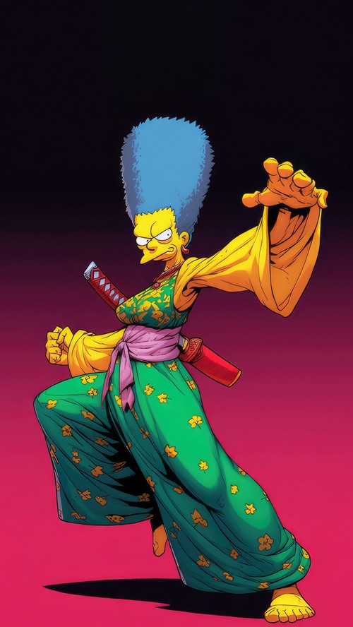 Marge Simpson as a Samurai Warrior