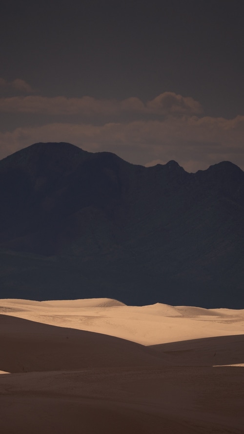 Sand dunes and mountains in Mexico