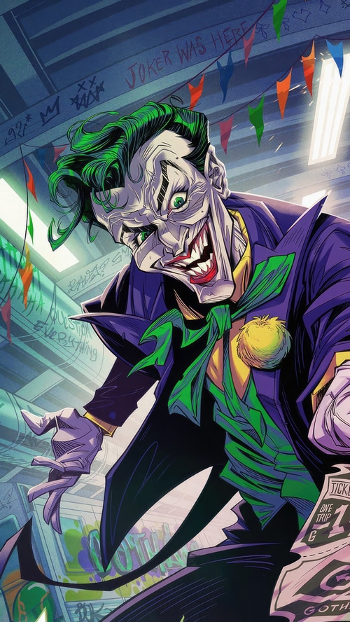 The Joker in Gotham City Artwork