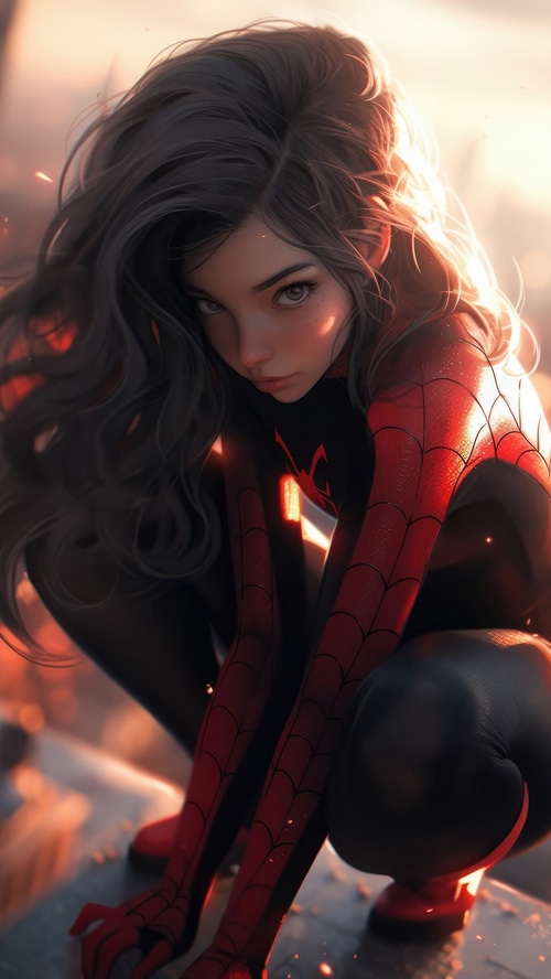 Spider-Man artwork of a young woman in costume